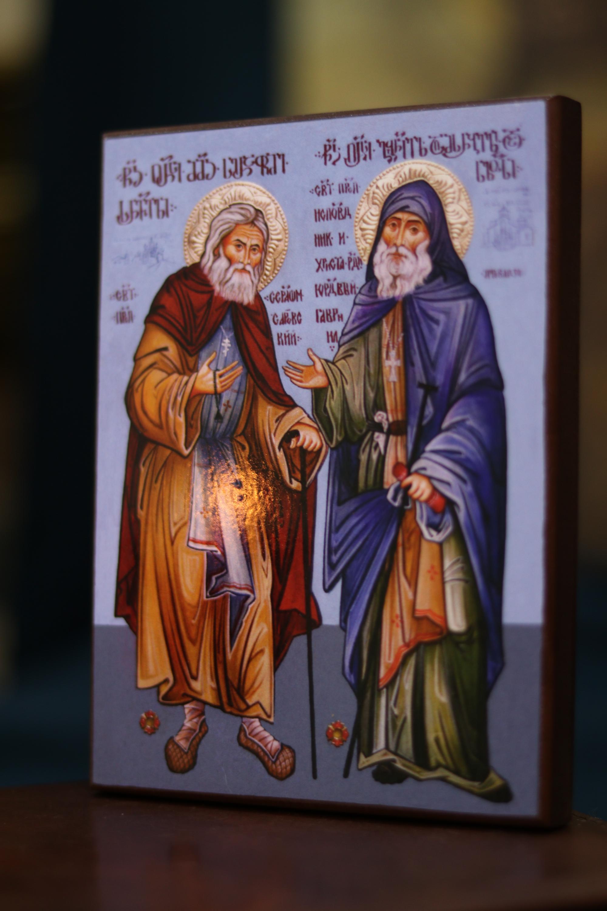 Gabriel Urgebadze Seraphim Sarov Icon Wooden Icon Orthodox