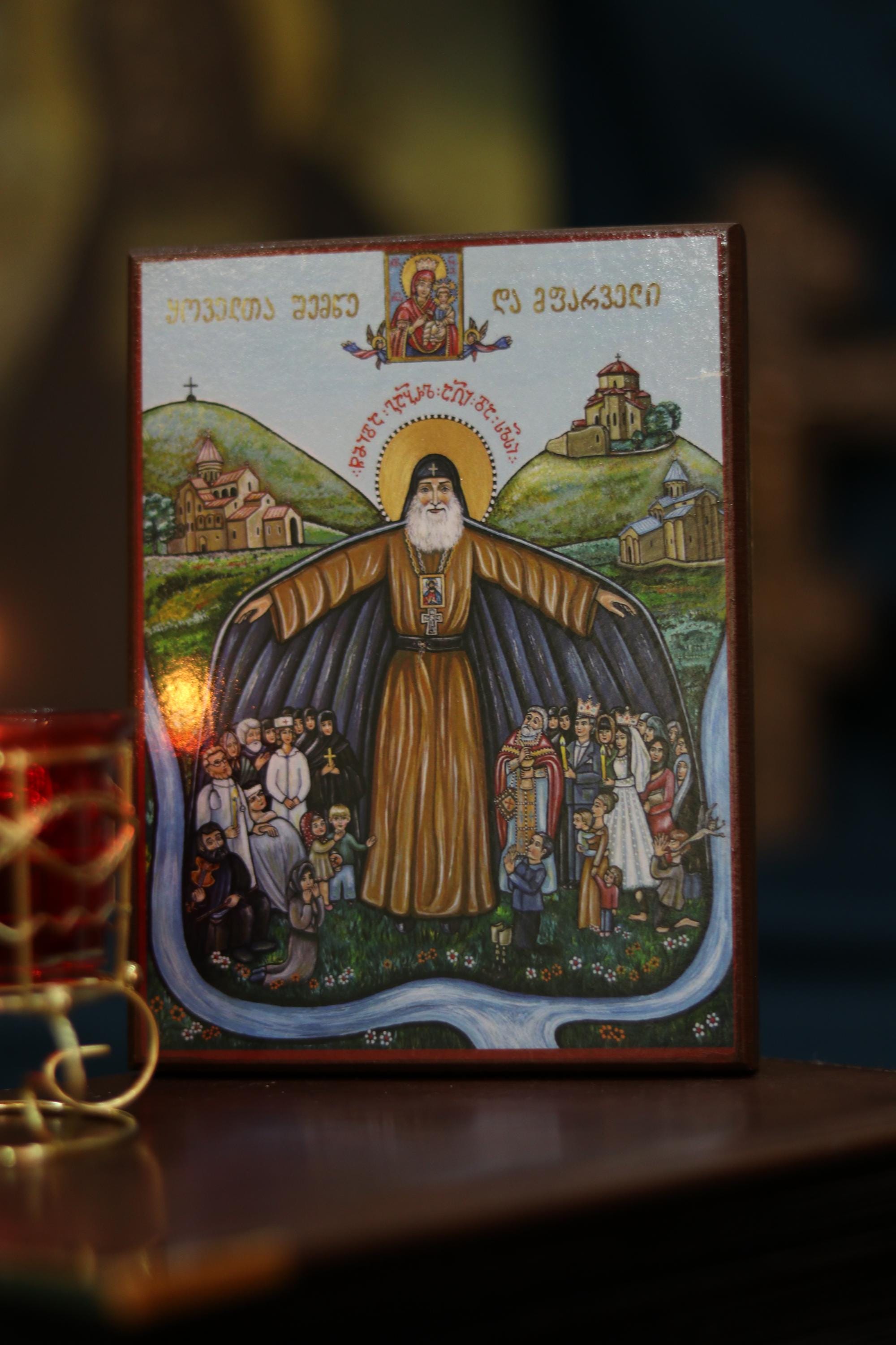 Saint Gabriel Urgebadze Icon Orthodox, Wooden Icon