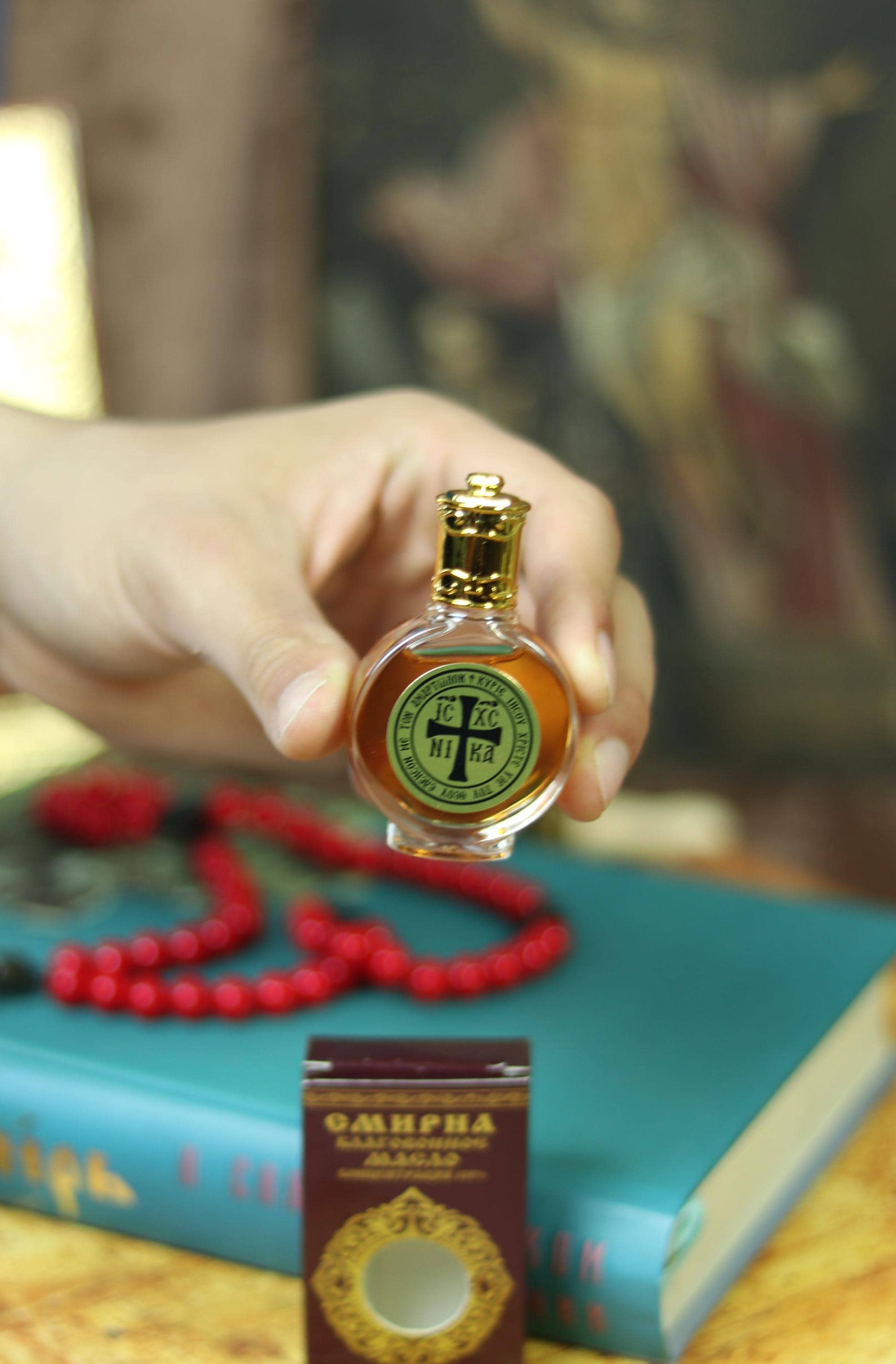 Myrrh Anointing Oil, Perfume Oil, Holy Oil, Prayer Oil, Holy Land, Orthodox Gifts, Orthodox Christian, He Is Risen, Pastor Gift, Church Oil