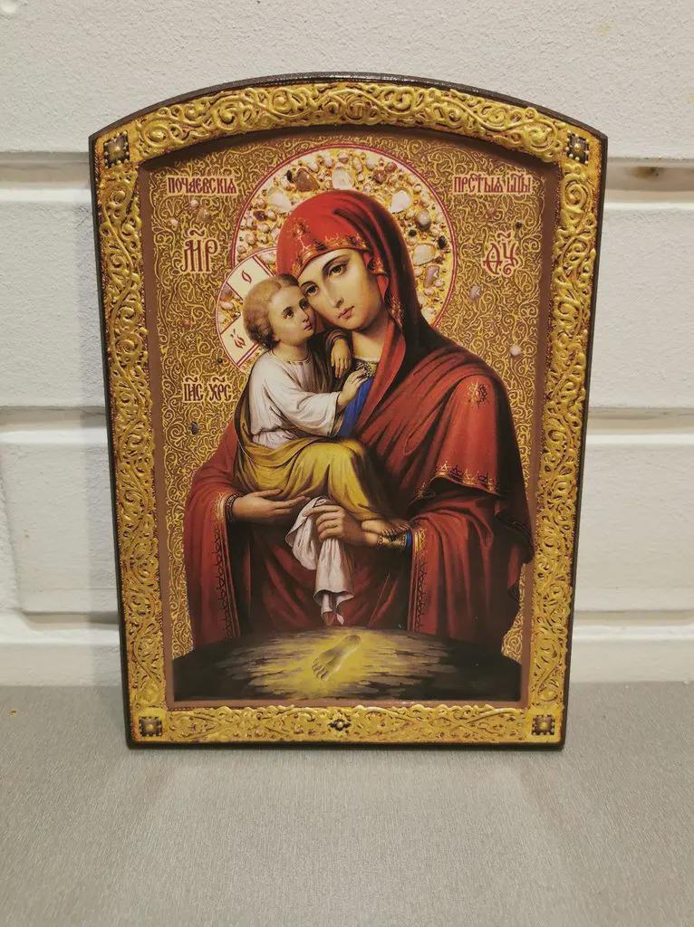 Wood Icons Pair 7.8x6.1 in, Ash Veneer, Orthodox Icons, Wedding Icons, Christian Decor.