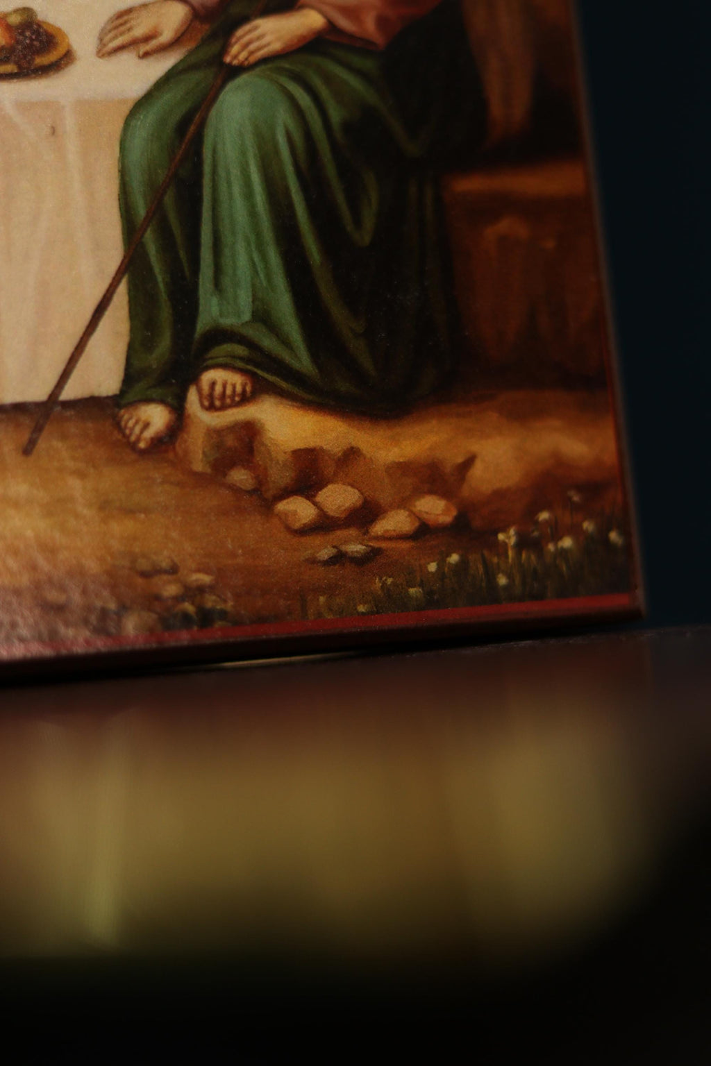 Holy Trinity Wooden Icon Orthodox Religious Wall Art 6.3x4.7 in