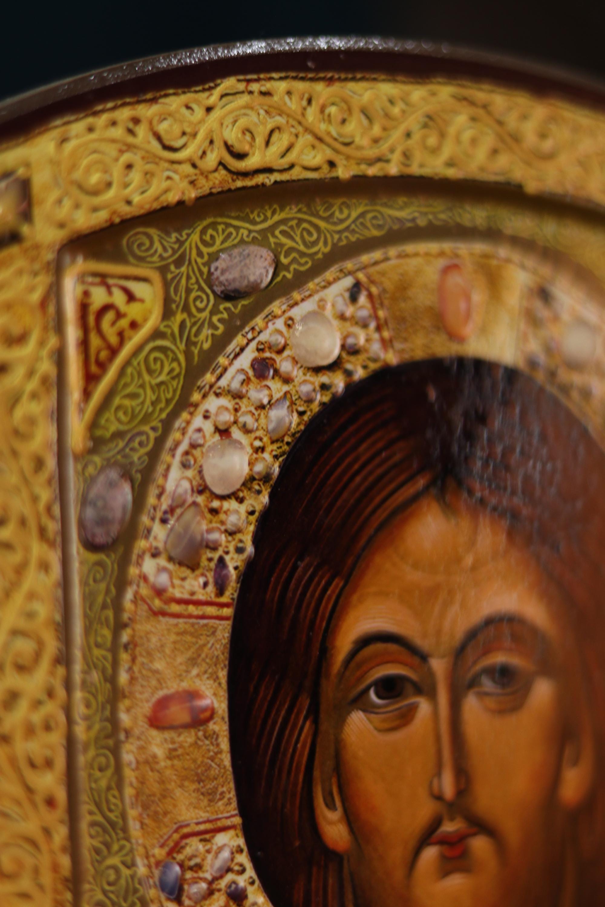 Jesus Christ Pantocrator Icon 7.9x5.9 in Orthodox Christian Wall Plaque