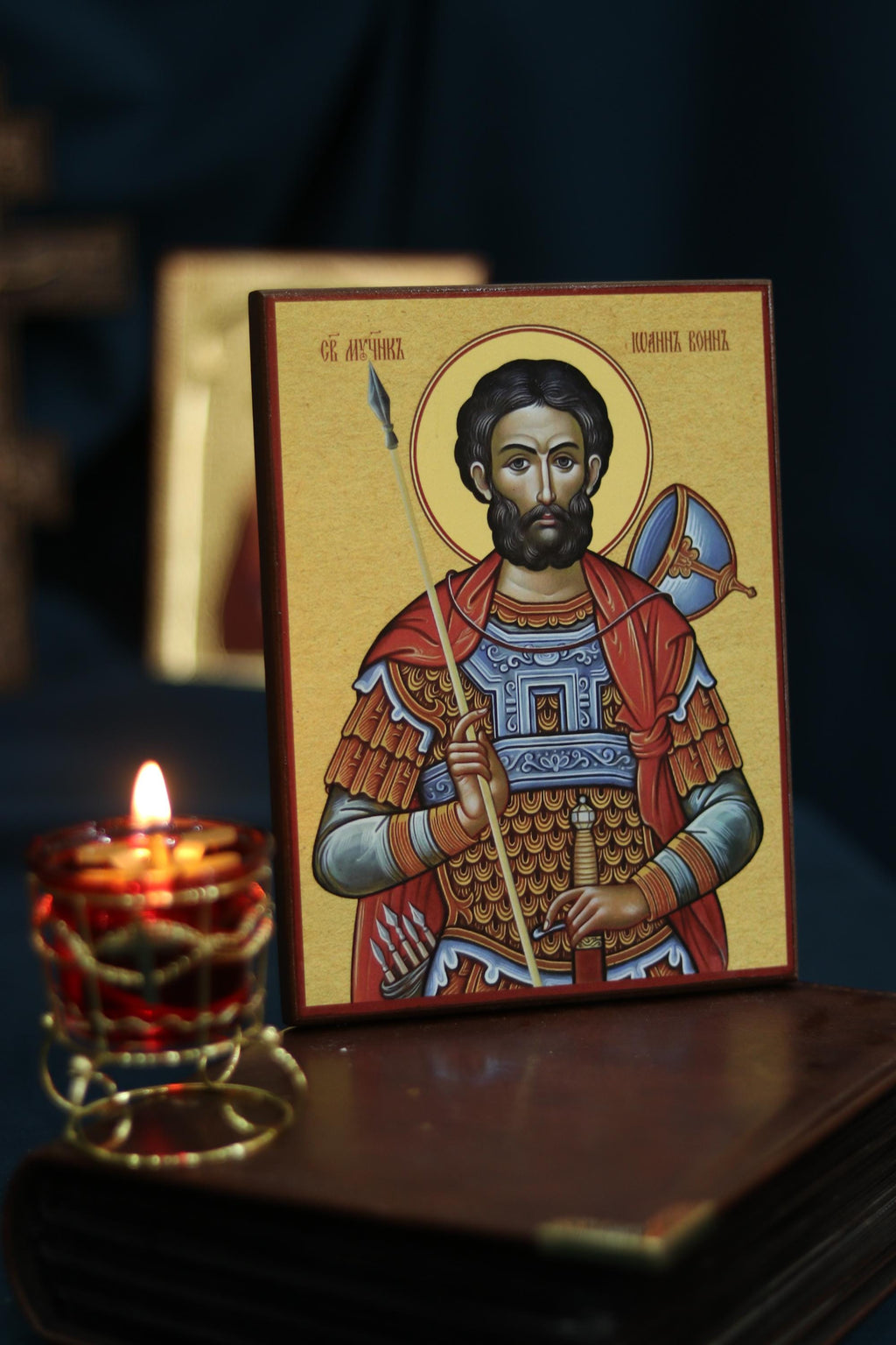 Saint John the Warrior Icon Wooden Icon Orthodox