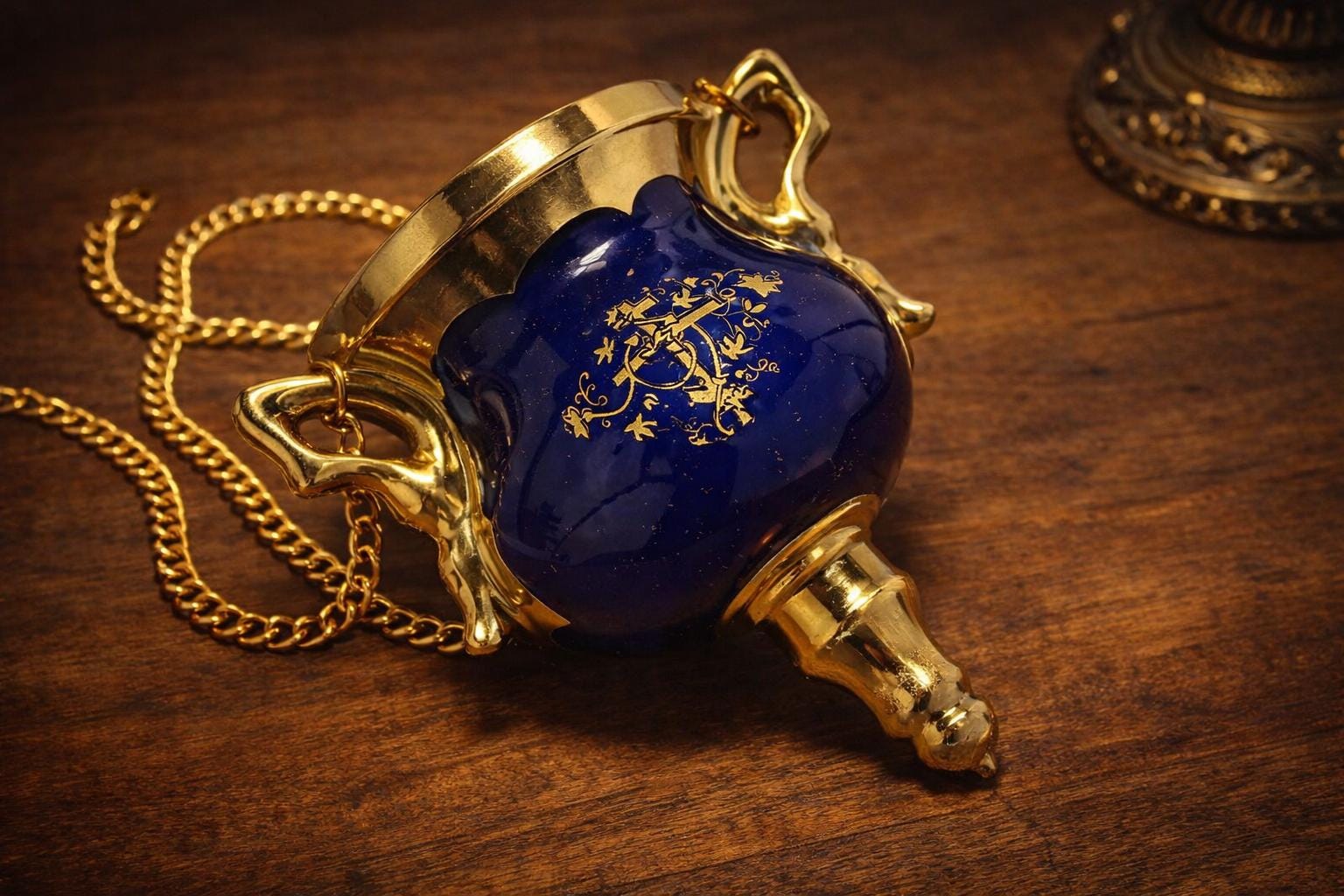Ceramic Hanging Oil Lamp 6.7in, Orthodox Oil Lamp, Church Oil Lamp, Prayer Corner Lamp