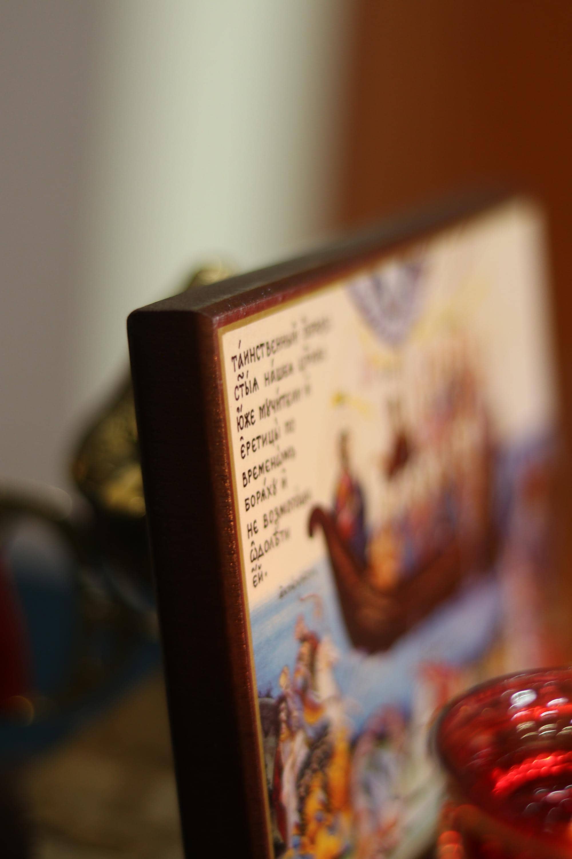 Orthodox Icon Church Ship , Wooden Religious Wooden Icon