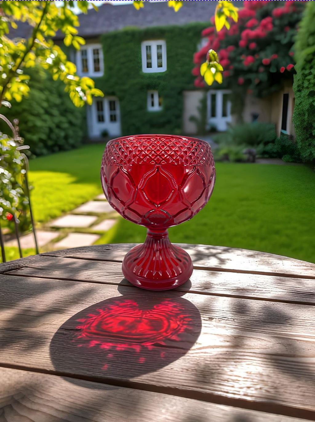 Red Glass Icon Lamp 2.55x3.93 in, Oil Lamp, Retro Lamp, Hanging Oil Lamp, Oil Candle, Vintage Oil Lamp, Orthodox Christian