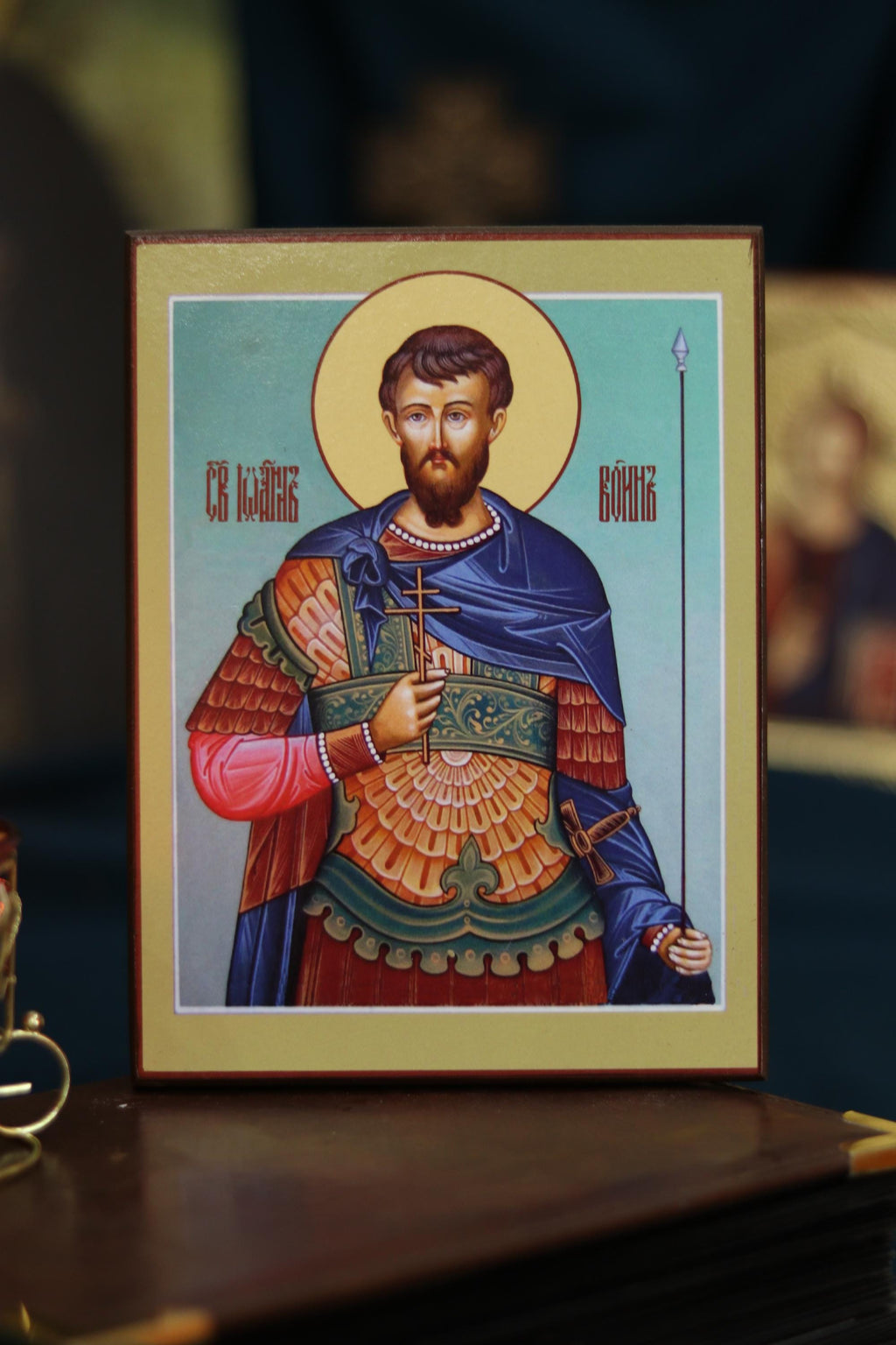 Saint John Warrior Wooden Icon Orthodox Icon Religious Art