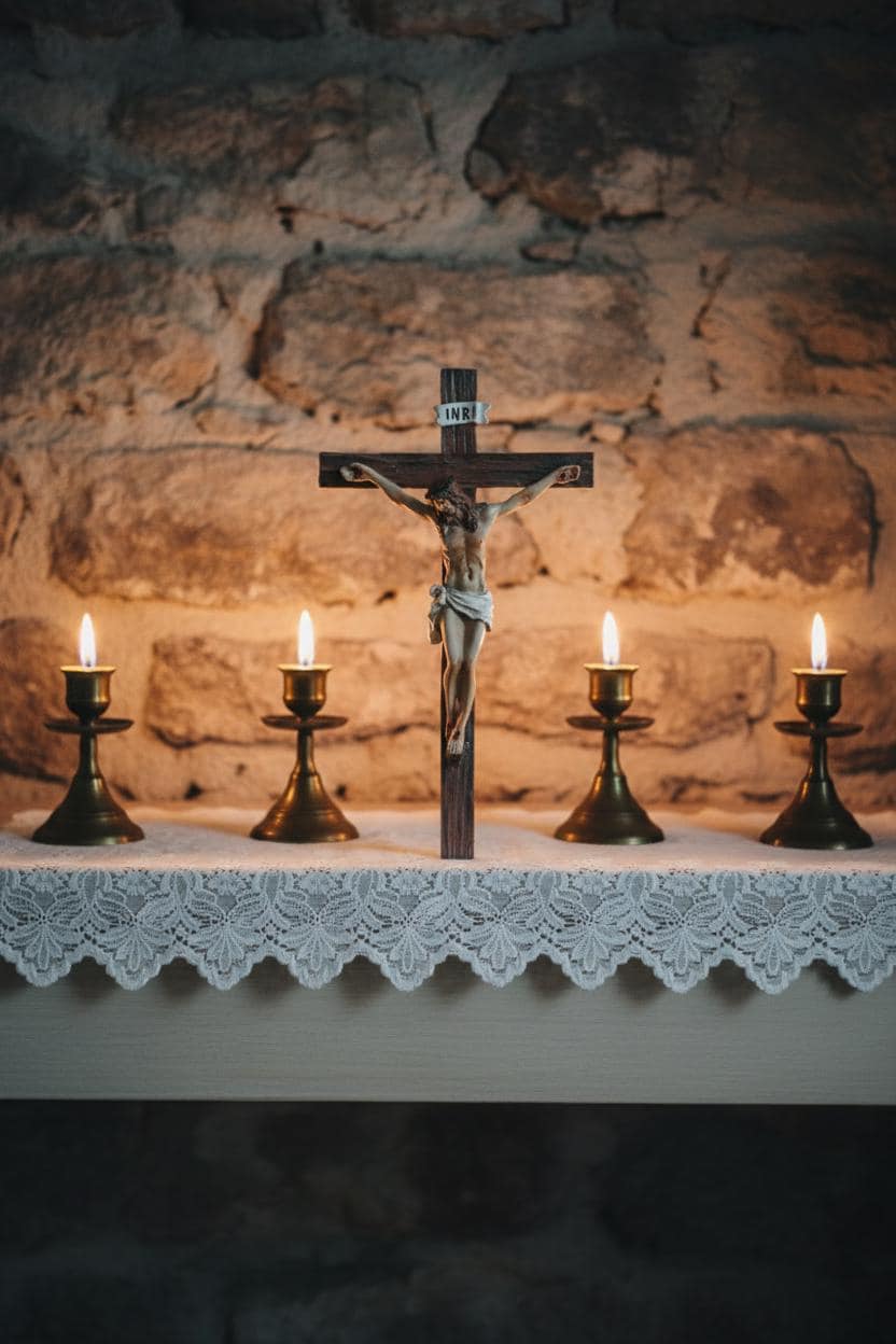 10" Resin Hand Painted Crucifixion of Christ.