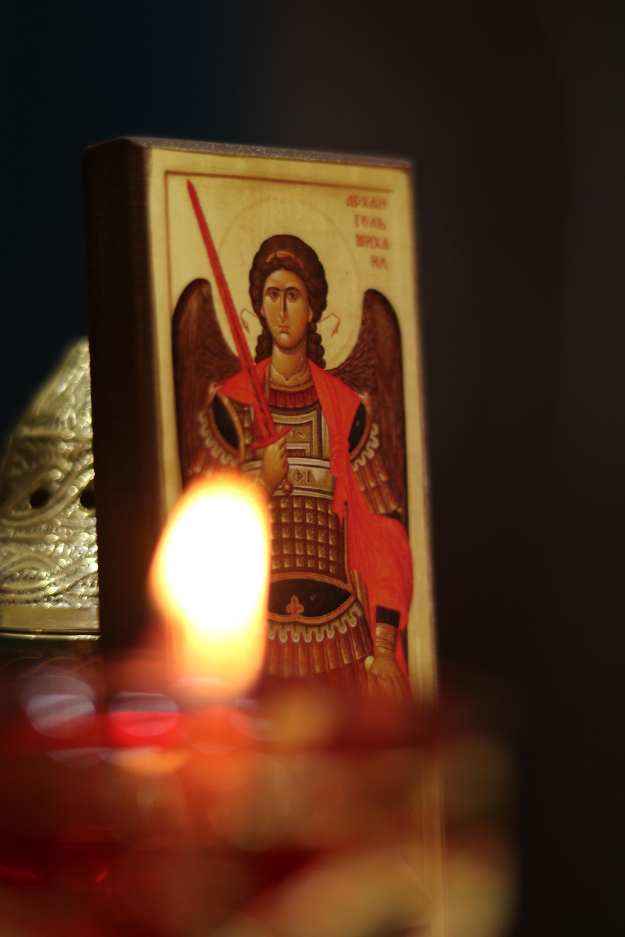 Archangel Michael Full Body Icon Wooden Orthodox Icon 7.9x3.9in Art