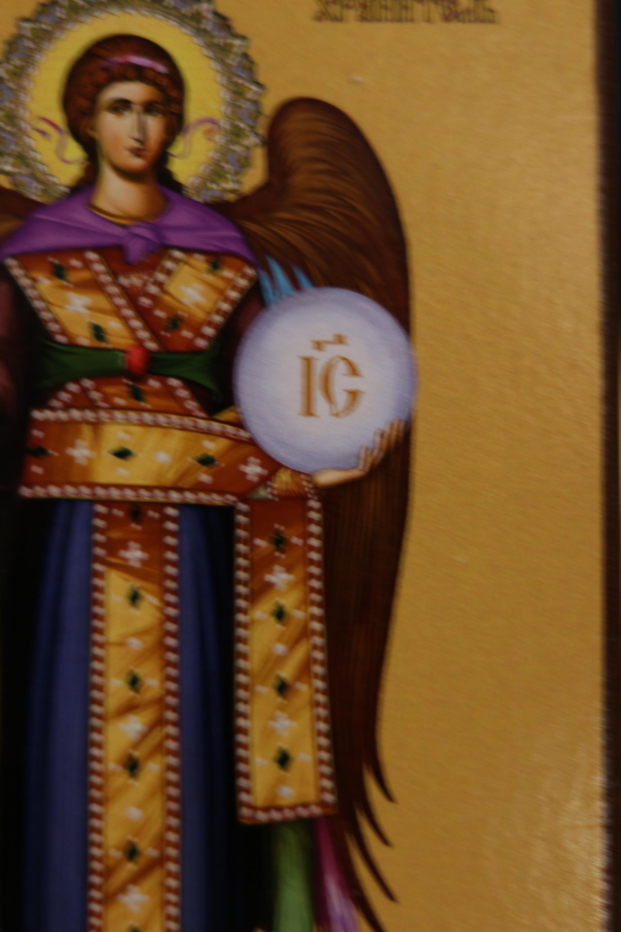 Archangel Michael Wooden Icon Orthodox Religious Plaque