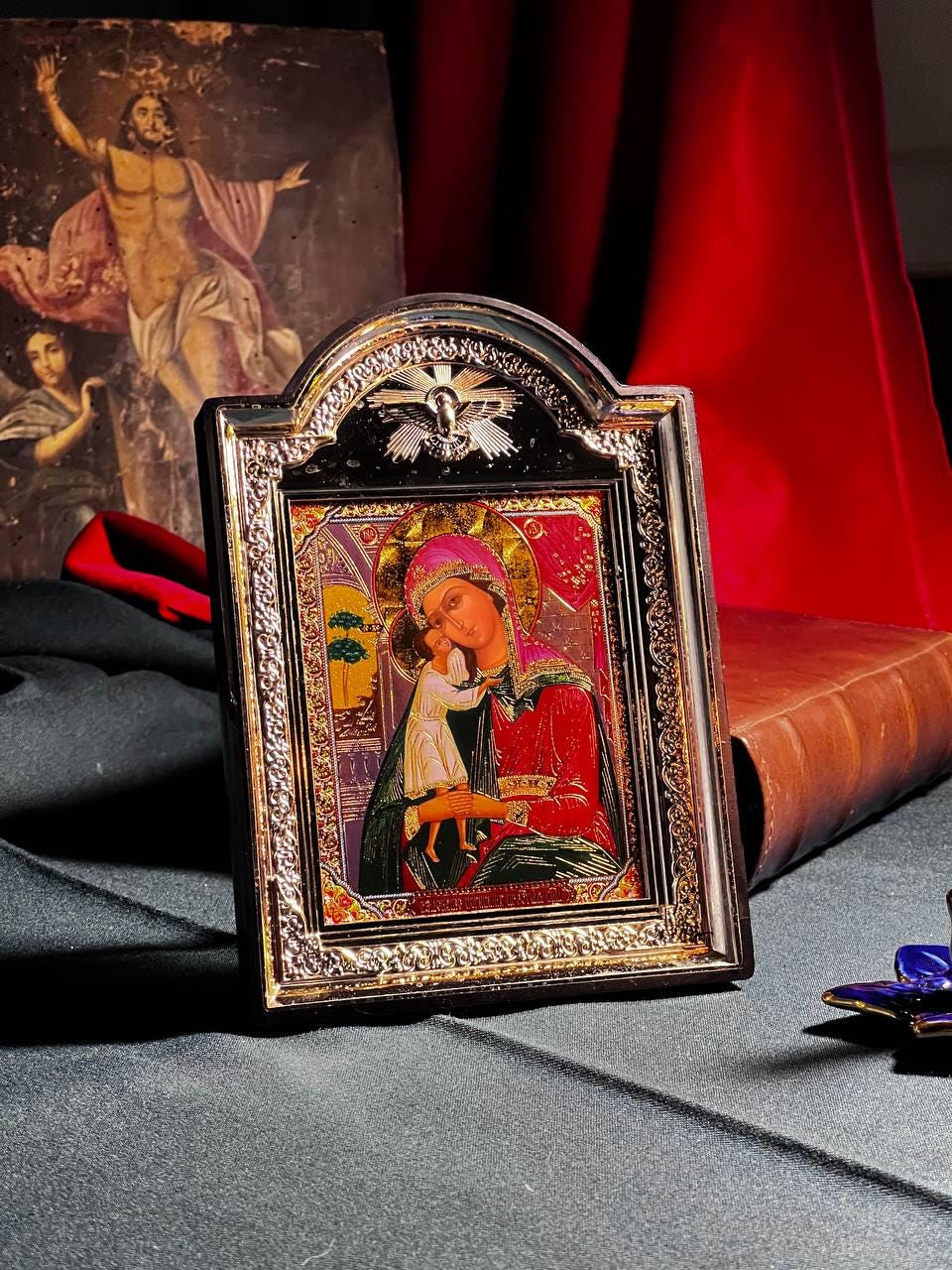 Icon of the Virgin Mary, God's mother, "Seeking of the Lost" icon, Orthodox icon, Orthodox christian, Christianity art, Icon 14x19 cm