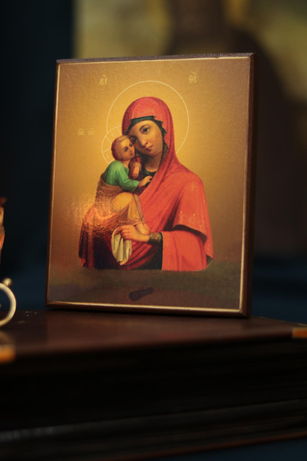 Pochaev Mother of God Icon Wooden Icon Orthodox Icon