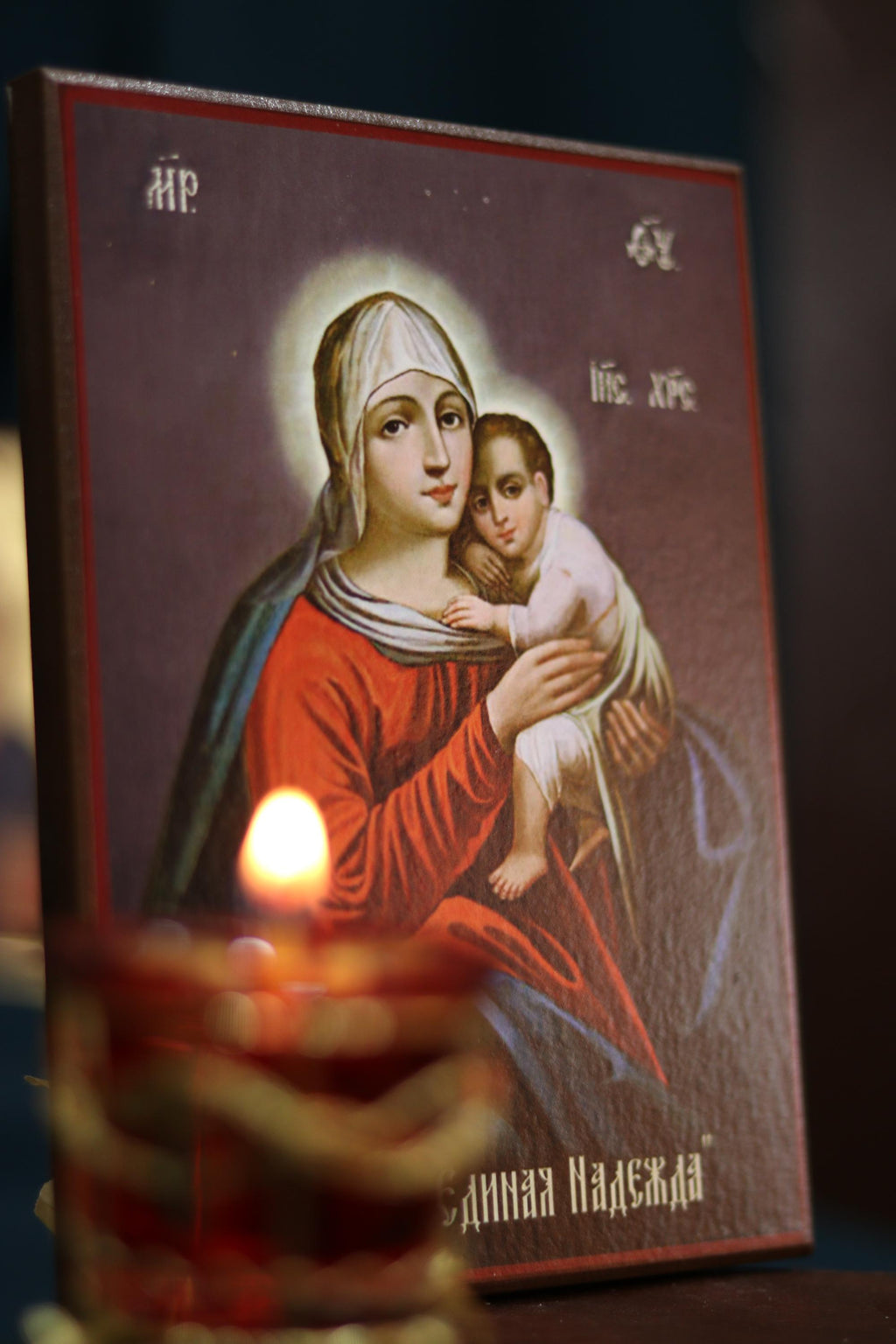 Our Only Hope Mother of God Icon Orthodox Wooden Icon