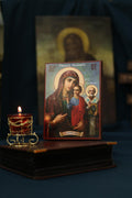 Rzhev Okovets Mother of God Icon Orthodox Wooden Icon Christian Wall Art