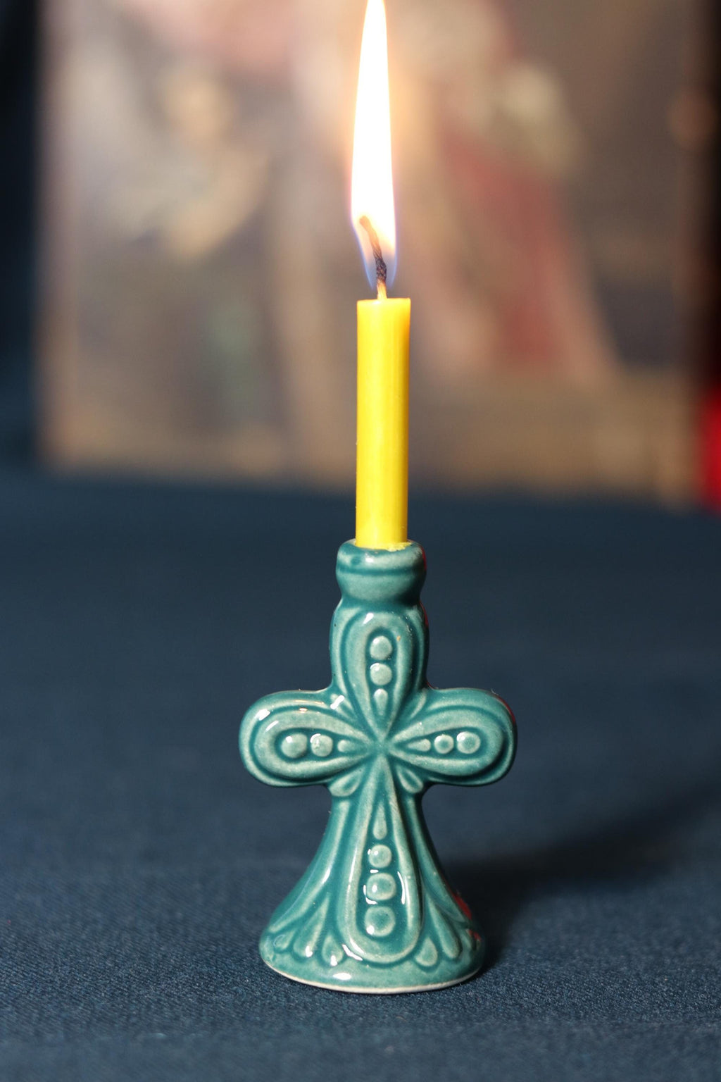 Orthodox candlestick, Ceramic candlestick, Orthodox icon, Orthodox cross, Small candlestick, Retro candlestick, Gift candlestick.
