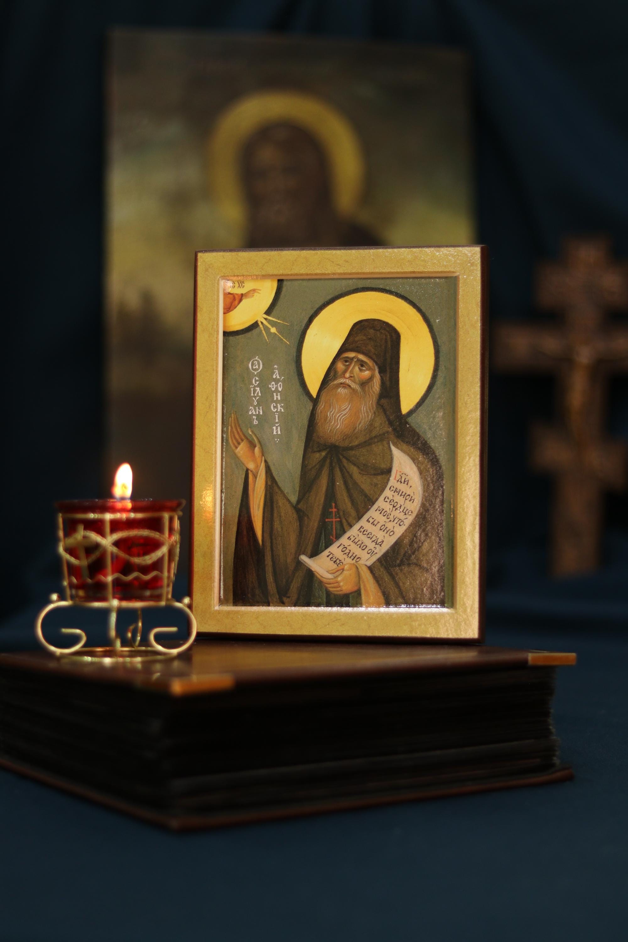 St John Damascene Orthodox Icon, Wooden Icon