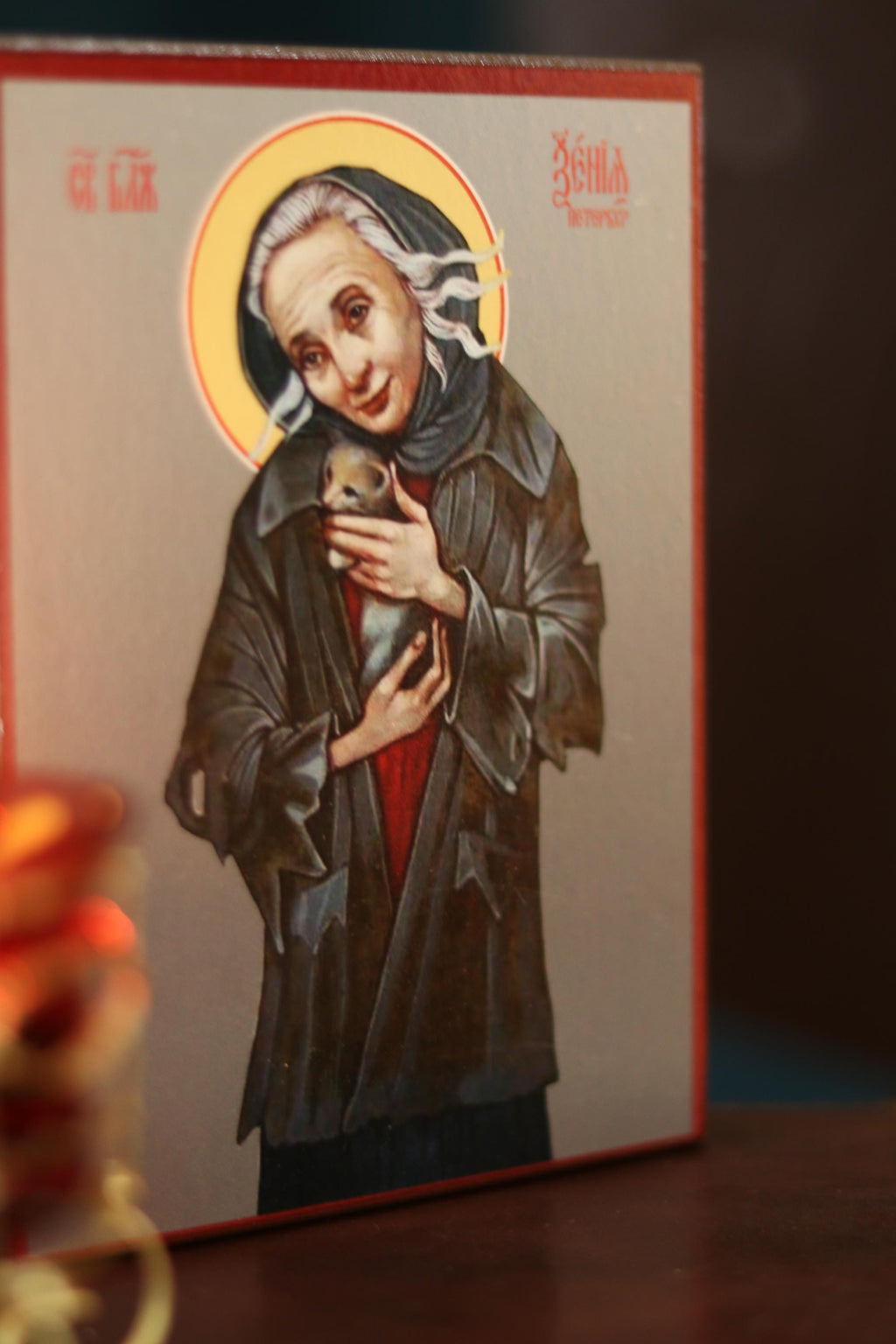 Wooden Icon Orthodox Icon , Saint Xenia of Petersburg Icon, Christian Icon