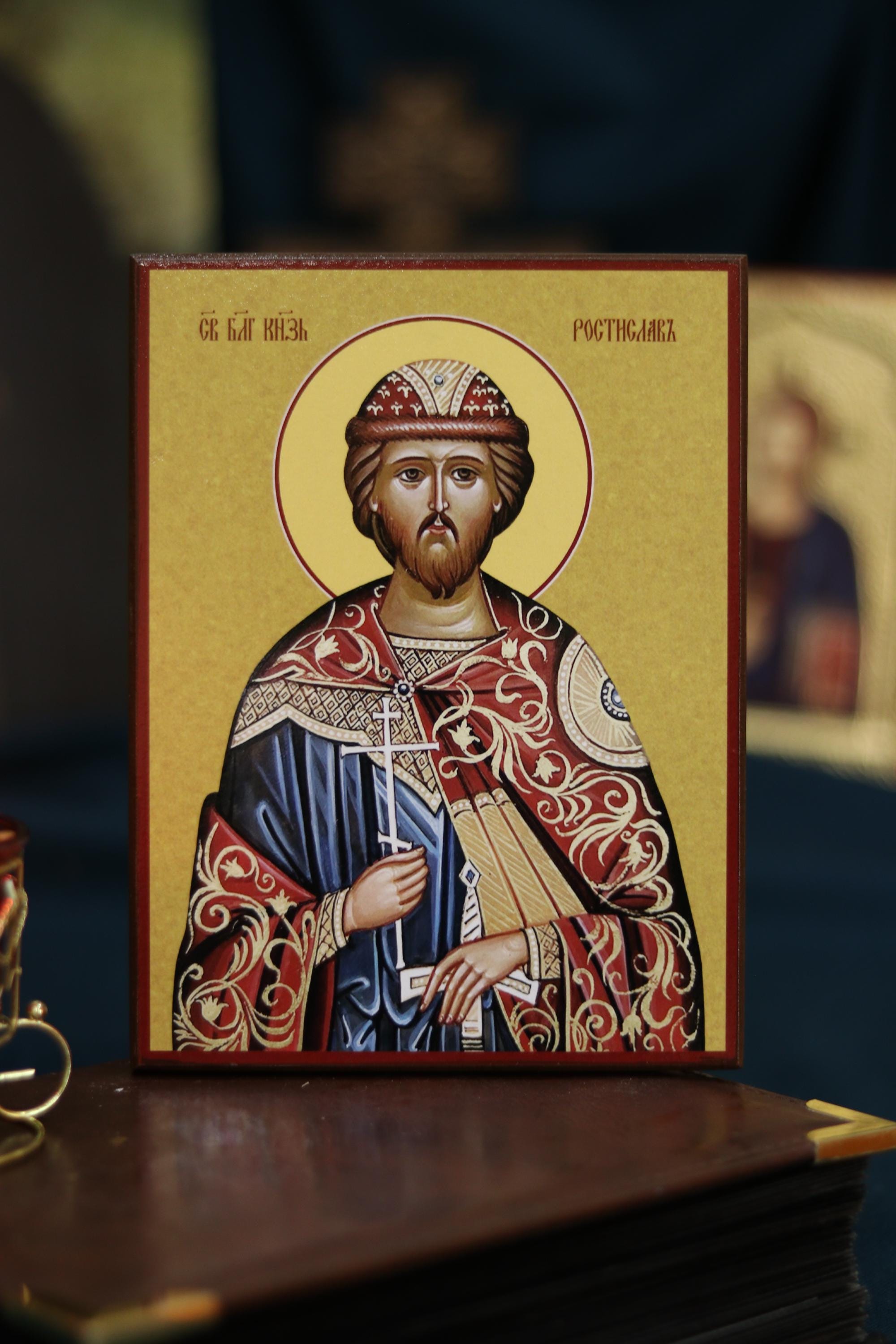 Saint Rostyslav Prince Icon Wooden Icon Orthodox