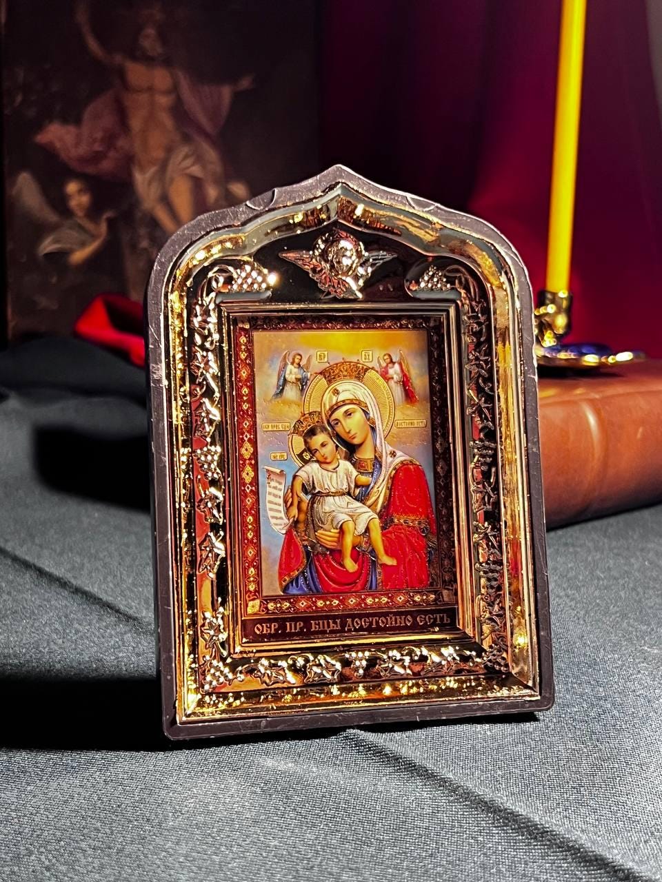 Icon of the Virgin Mary, God's mother, "It Is Truly Meet" icon, Orthodox icon, Orthodox christian, Christianity art, Icon 10x14 cm