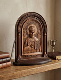 Saint Nicholas Icon Wooden Orthodox Arch Icon 11.8x9.8in Decor