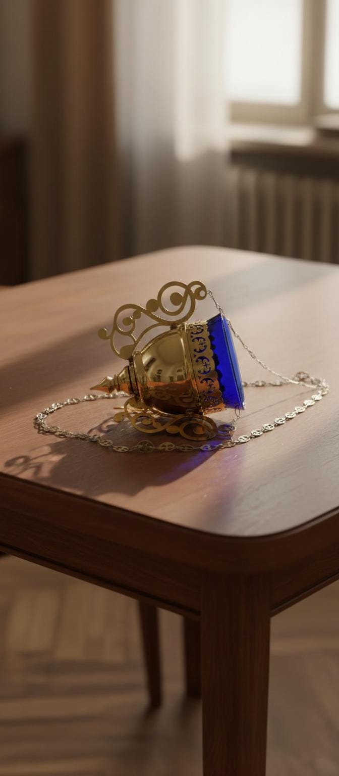 Hanging Oil Lamp, Orthodox Lampada, Church Prayer Corner Light
