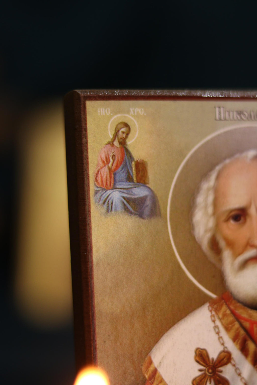 Orthodox Wooden Icon ., Saint Nicholas Archbishop of Myra Icon