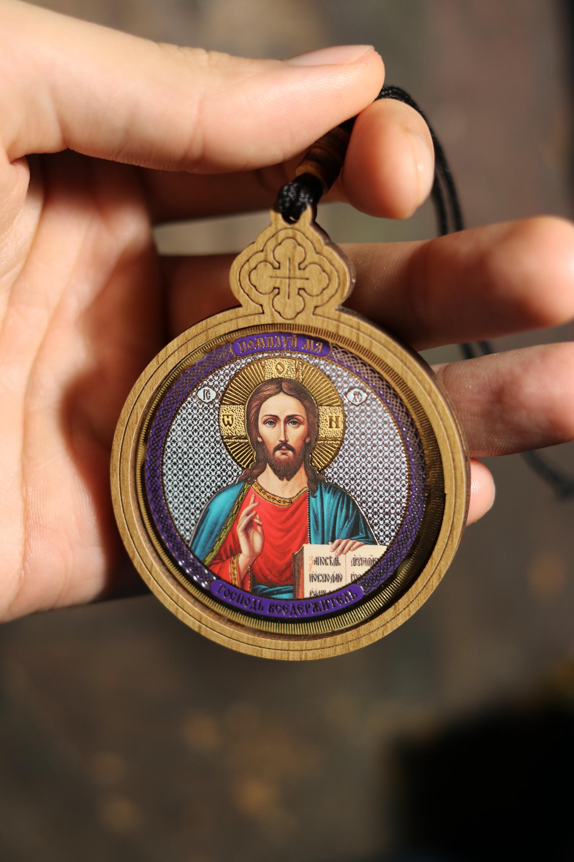 Car Pendant "Christ Pantocrator" – Greek Style,  Orthodox icon, Orthodox christian, Christianity art, Religious car decor
