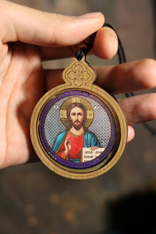 Car Pendant "Christ Pantocrator" – Greek Style,  Orthodox icon, Orthodox christian, Christianity art, Religious car decor