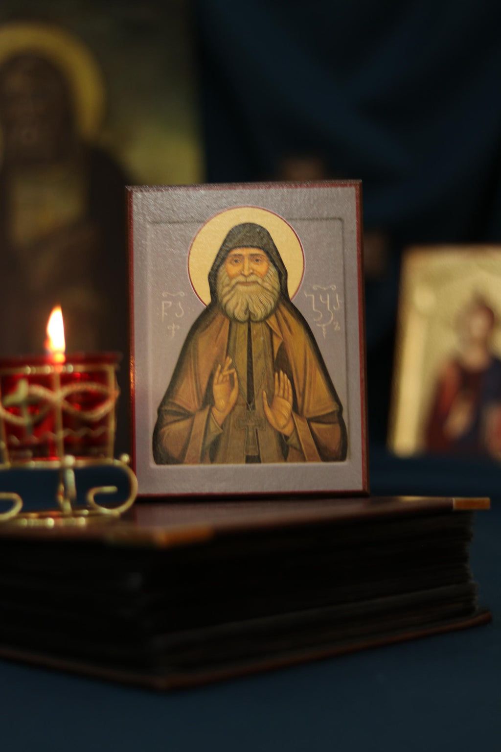 Orthodox Icon St Gabriel Urgebadze Wooden Icon Wooden Icon