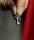 Orthodox Blackened Cross Pendant – Sterling Silver 925 – 1.2×1.7 cm – 1.05 g – Mini Crucifix Necklace, Orthodox pendant, Spiritual necklace