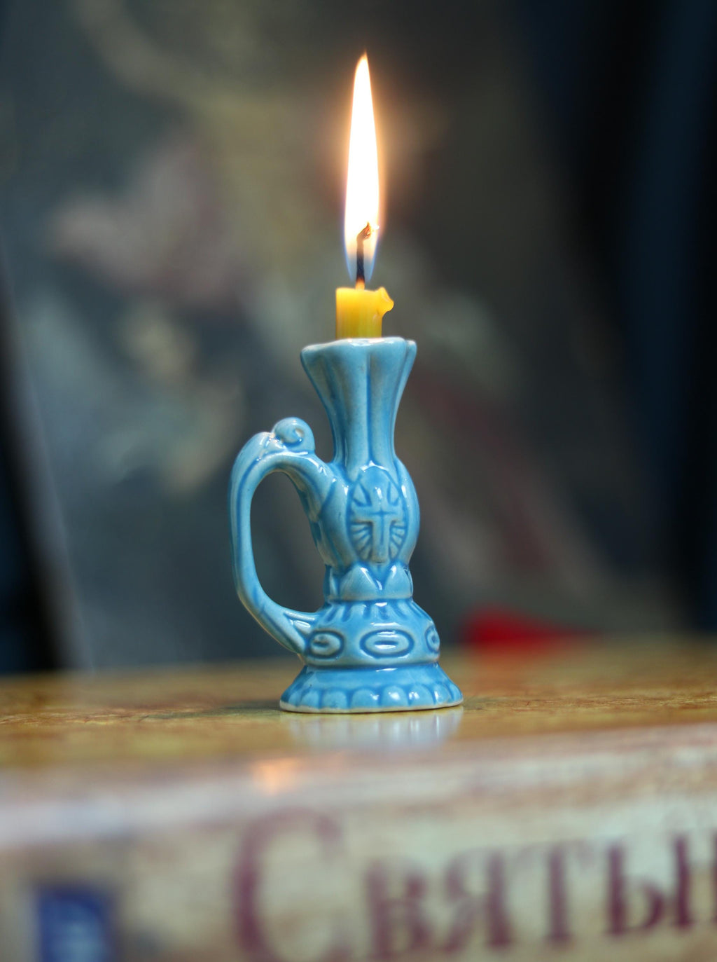 Orthodox candlestick, Ceramic candlestick, Orthodox icon, Orthodox cross, Small candlestick, Retro candlestick, Gift candlestick.