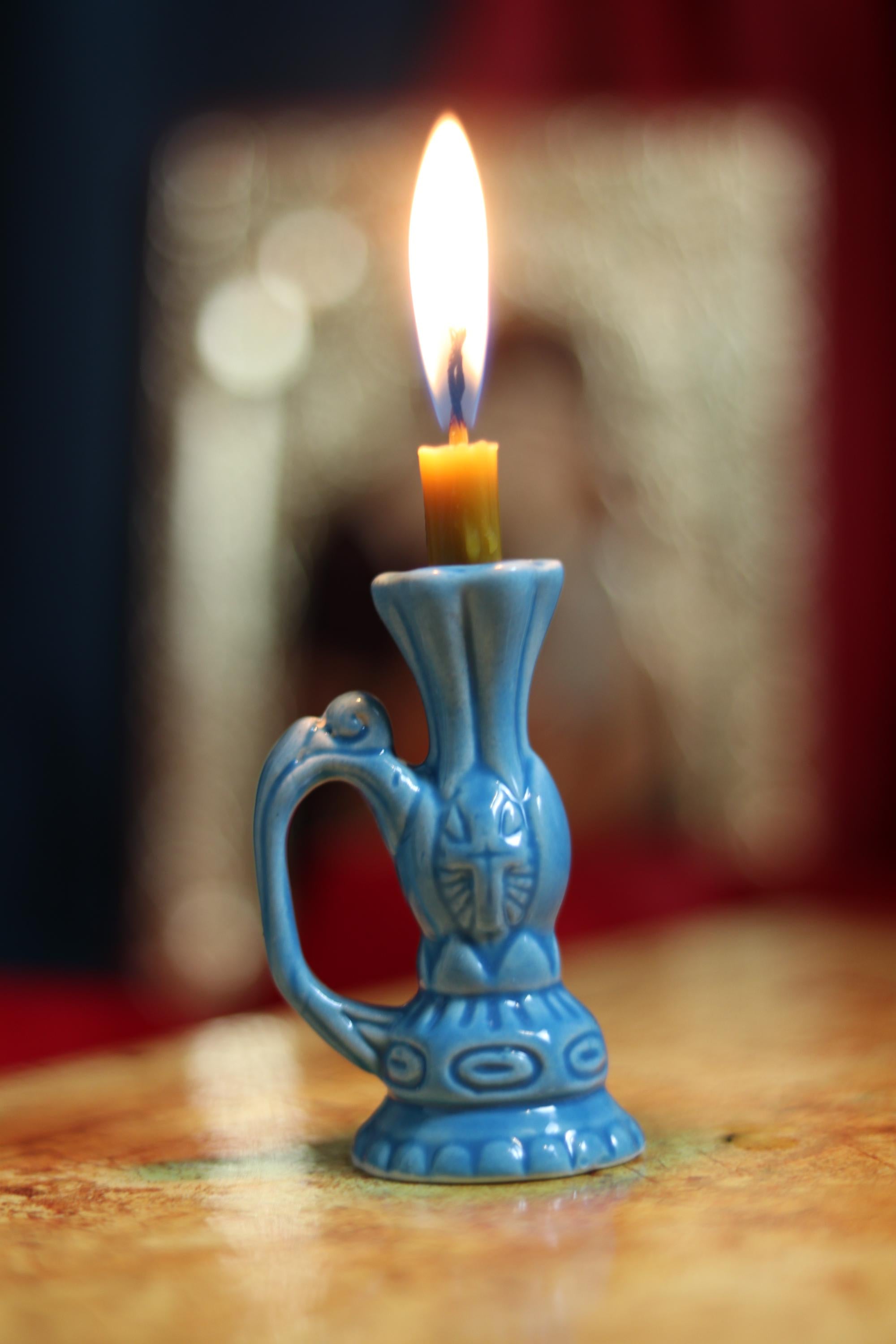 Orthodox candlestick, Ceramic candlestick, Orthodox icon, Orthodox cross, Small candlestick, Retro candlestick, Gift candlestick.