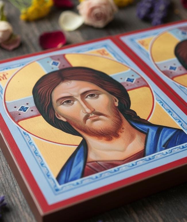 Orthodox Wedding Icon Set Mother of God & Christ Icons, Wooden Board 15x20 or 20x28 cm, Christian Gift for Marriage, Home Prayer Decor