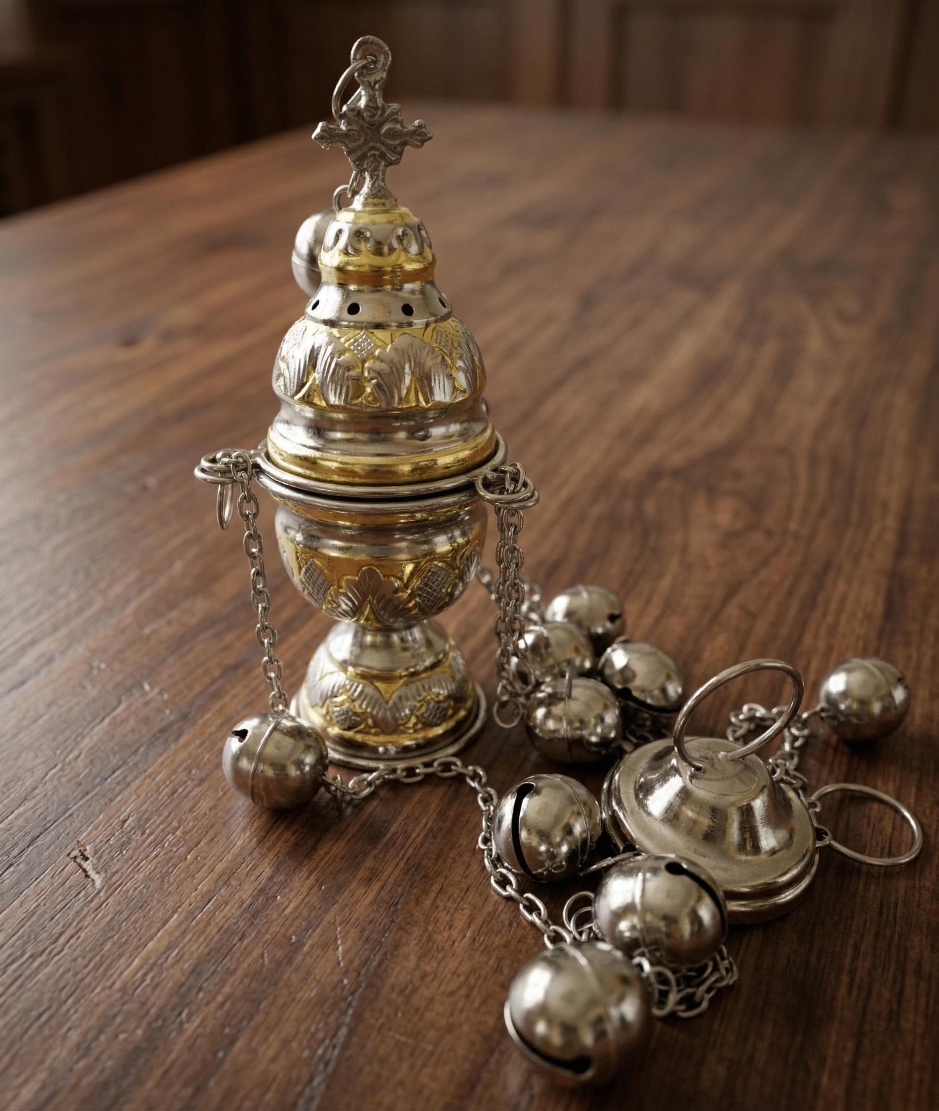 Orthodox Censer Incense Burner 7.3in Priest Thurible Church Decor