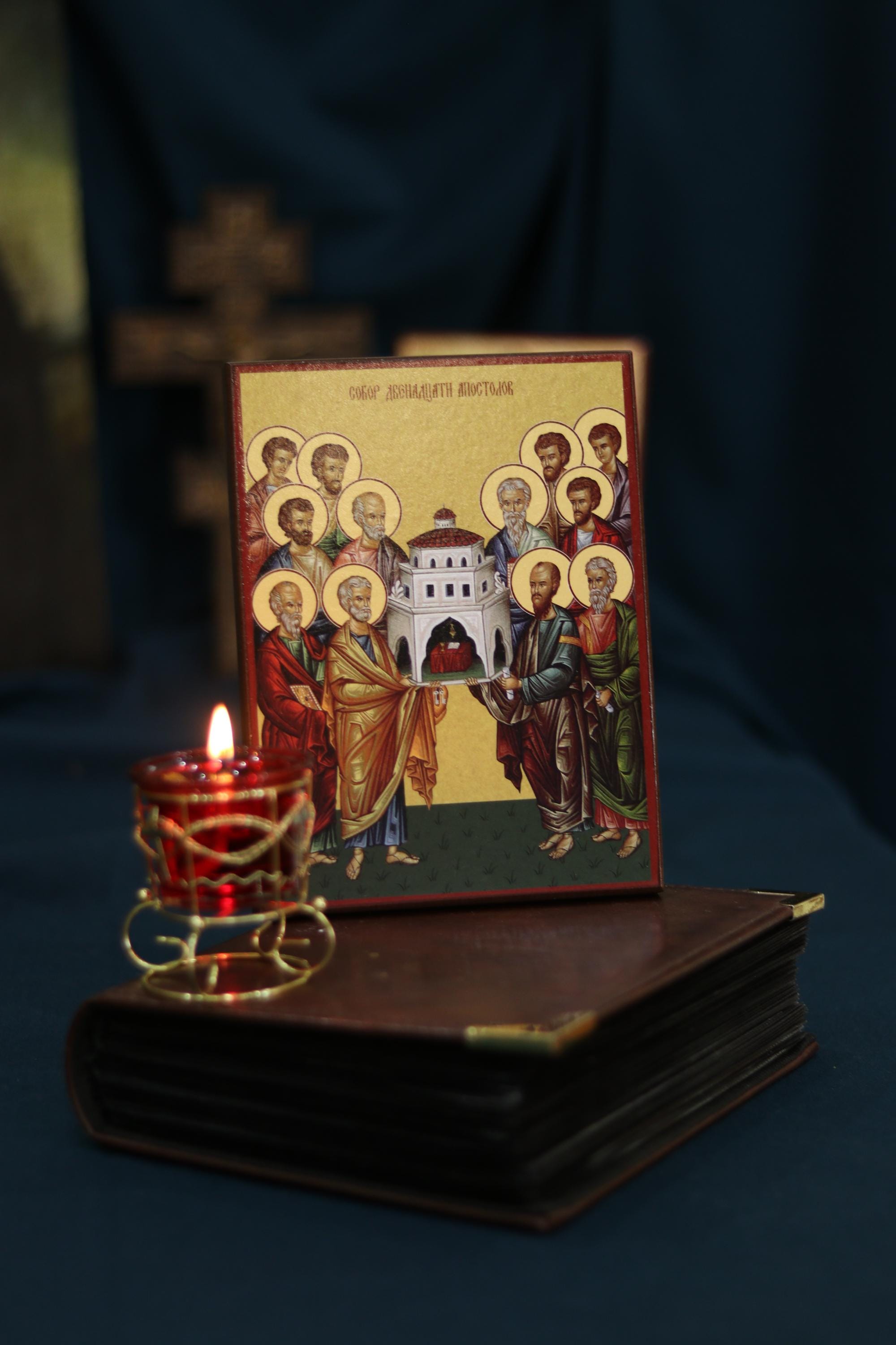 Wooden Icon of the Twelve Apostles, Orthodox Christian Wall Icon