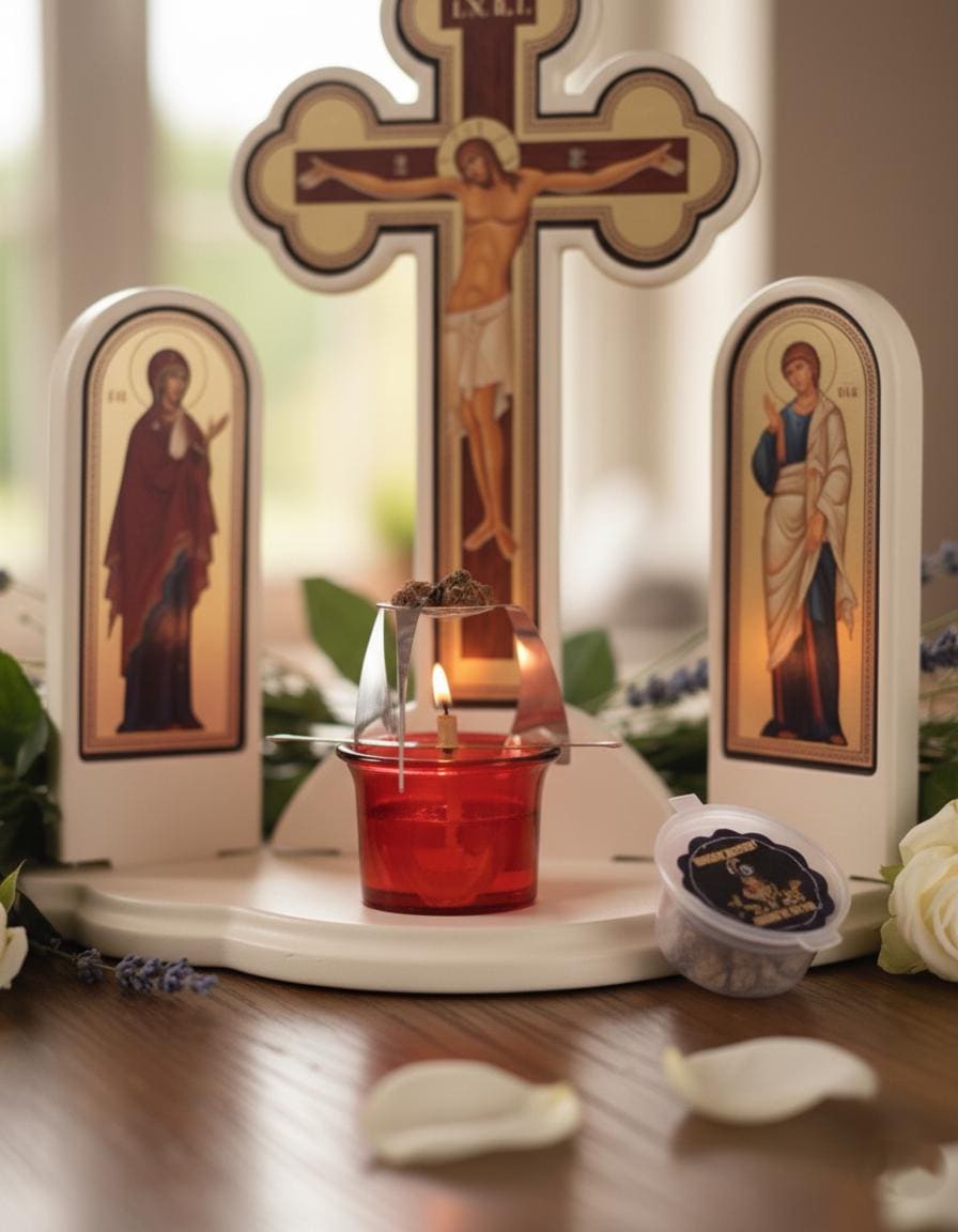 Jesus Christ of Sinai with Virgin Mary, St John and Archangels , handmade wooden carved iconostasis, Byzantine icon, Christian gifts