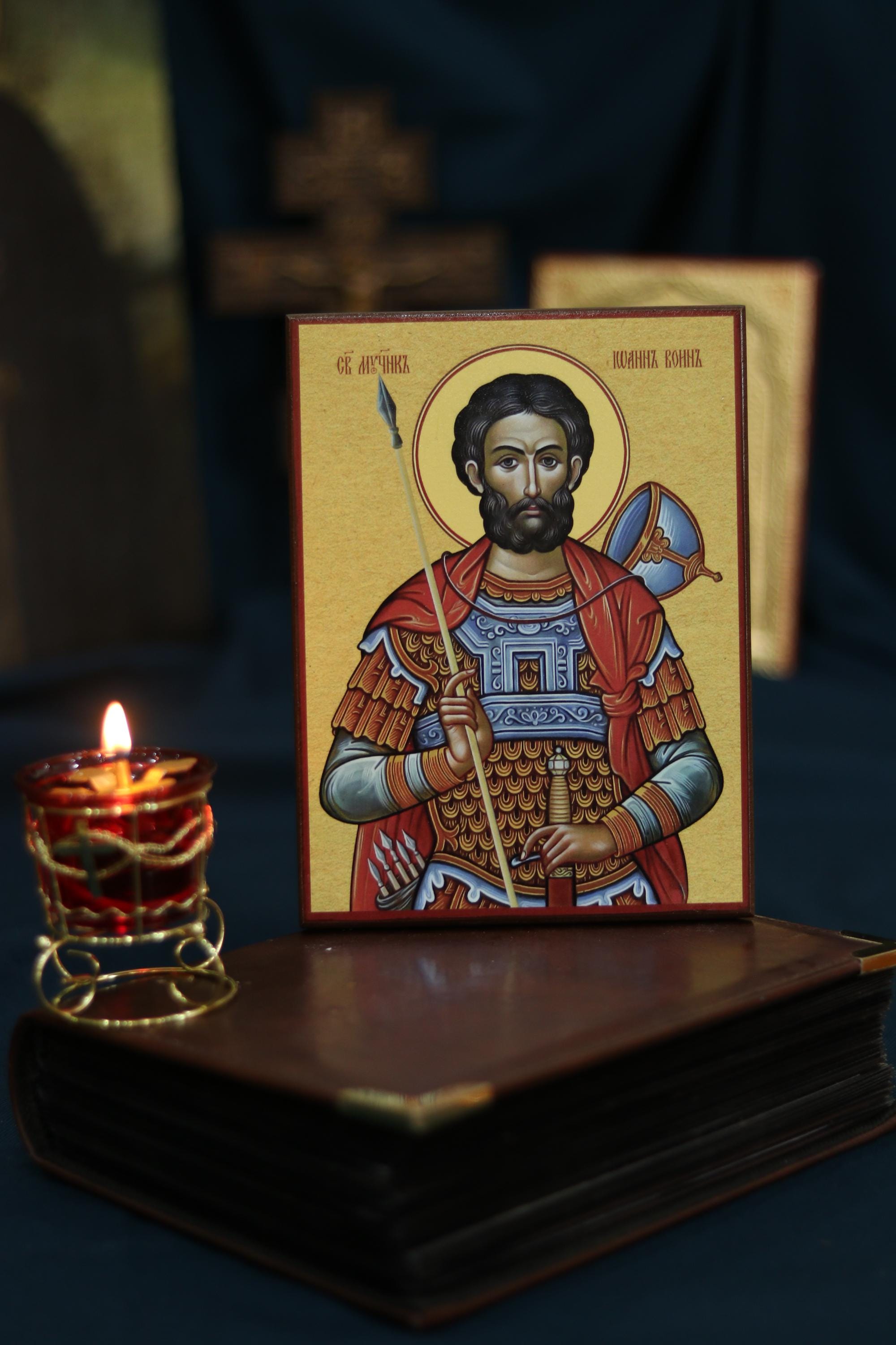 Saint John the Warrior Icon Wooden Icon Orthodox