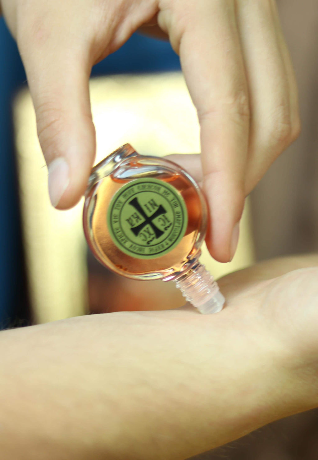 Orthodox Anointing Oil Roller Bottle, Holy Oil from Jerusalem, Prayer Oil with Cross, Christian Religious Gift, Healing Fragrance, Myrrh oil