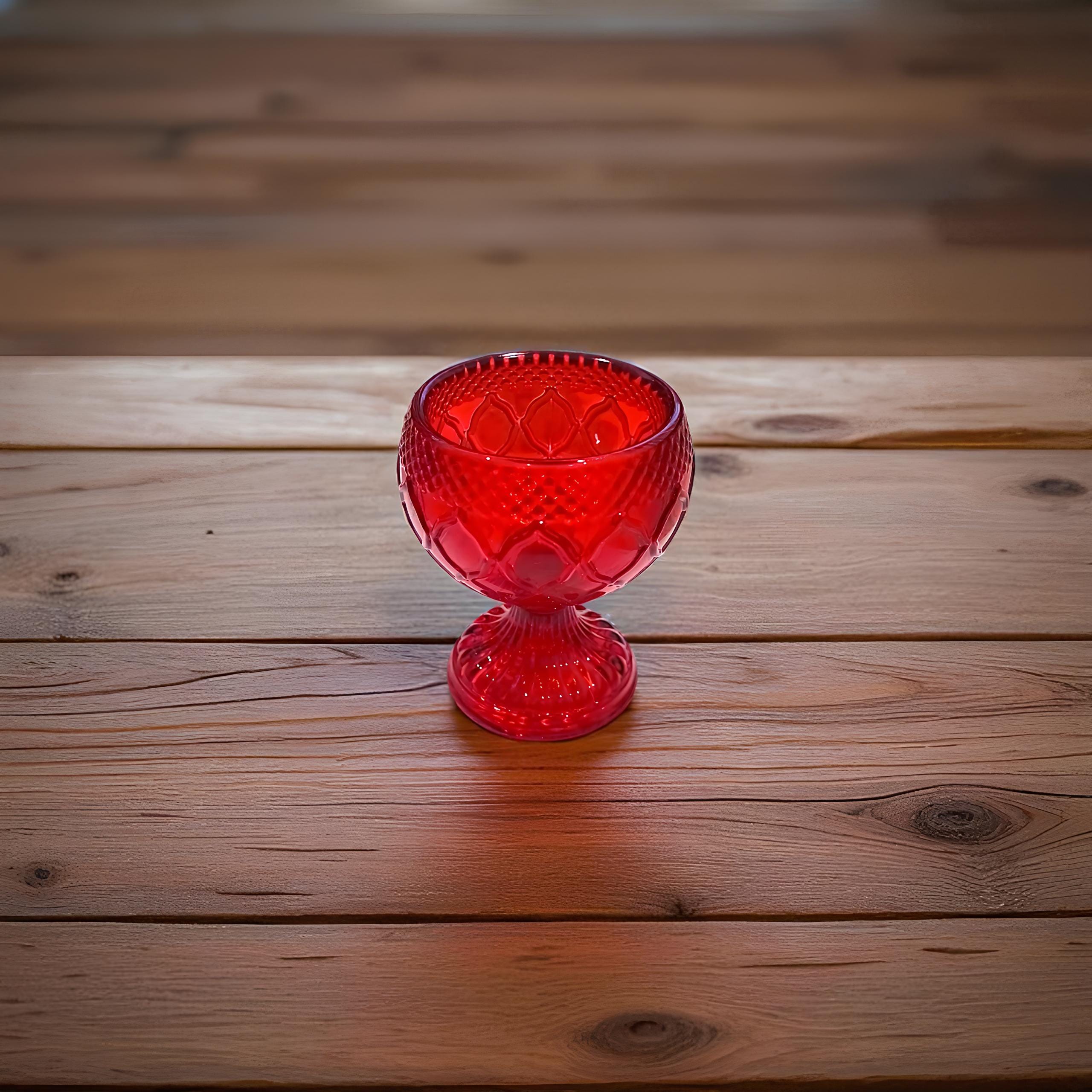 Red Glass Icon Lamp 2.55x3.93 in, Oil Lamp, Retro Lamp, Hanging Oil Lamp, Oil Candle, Vintage Oil Lamp, Orthodox Christian