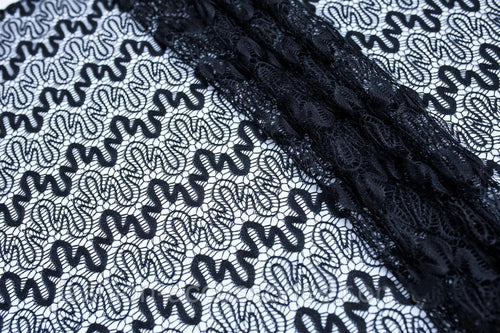 Black Church Headscarf, 65x18 Inch Women Lace Shawl, Orthodox Veil