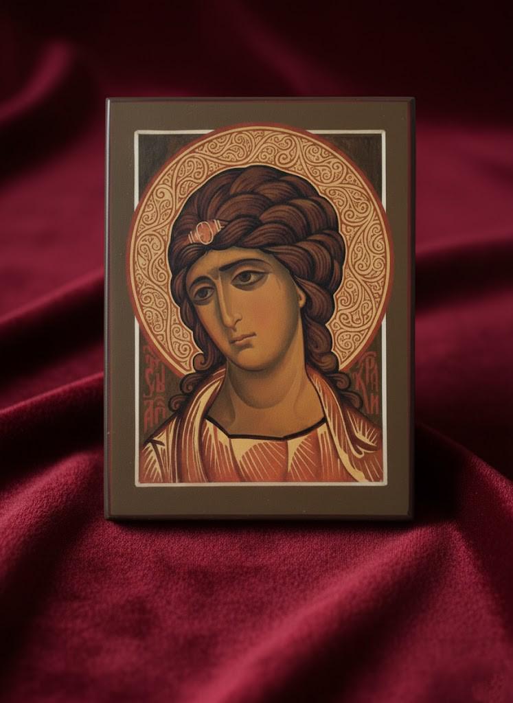Orthodox Icon Of Archangel Gabriel , Wooden Icon