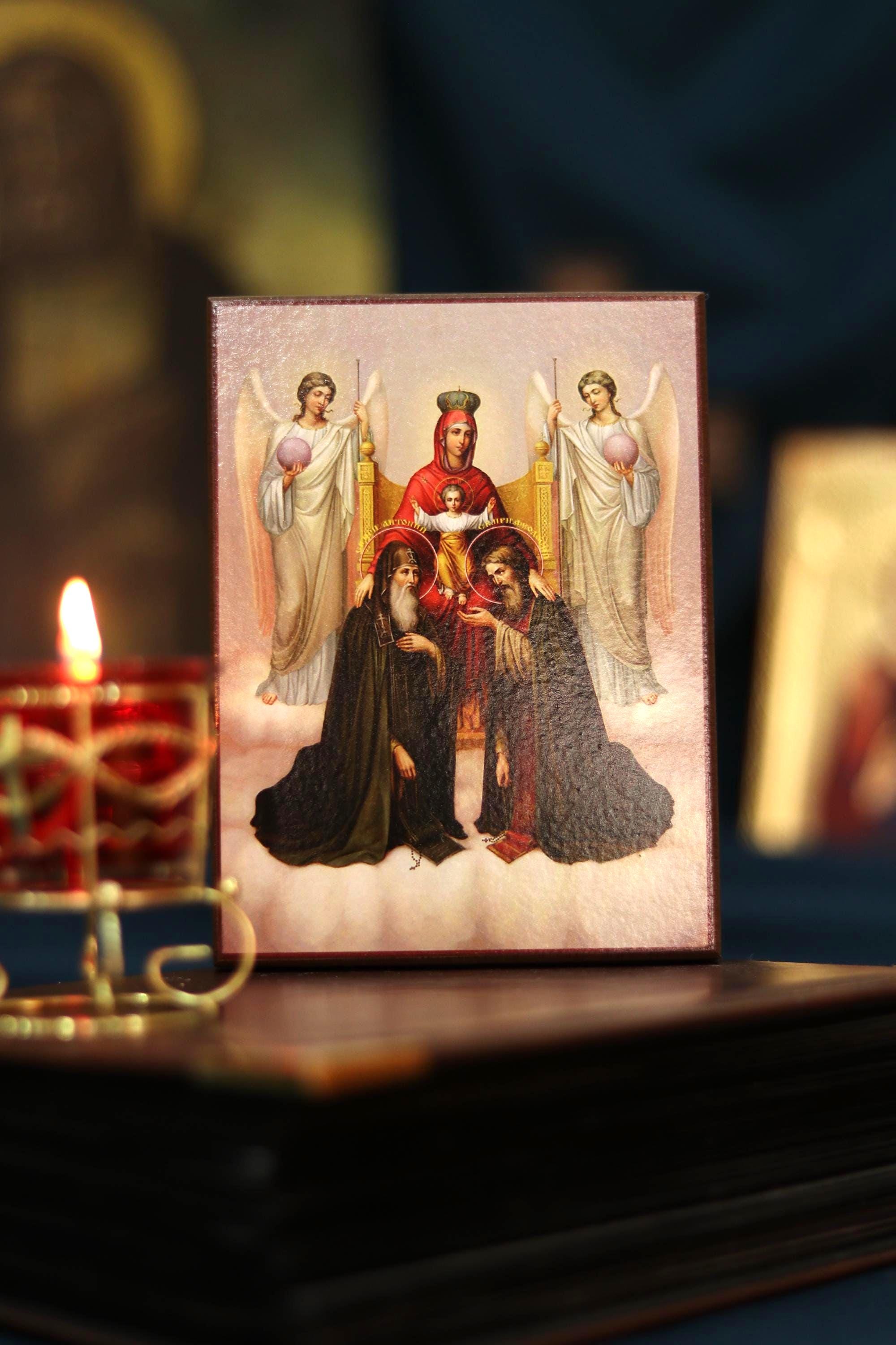 Svenska Caves Mother of God Icon Wooden Icon Orthodox