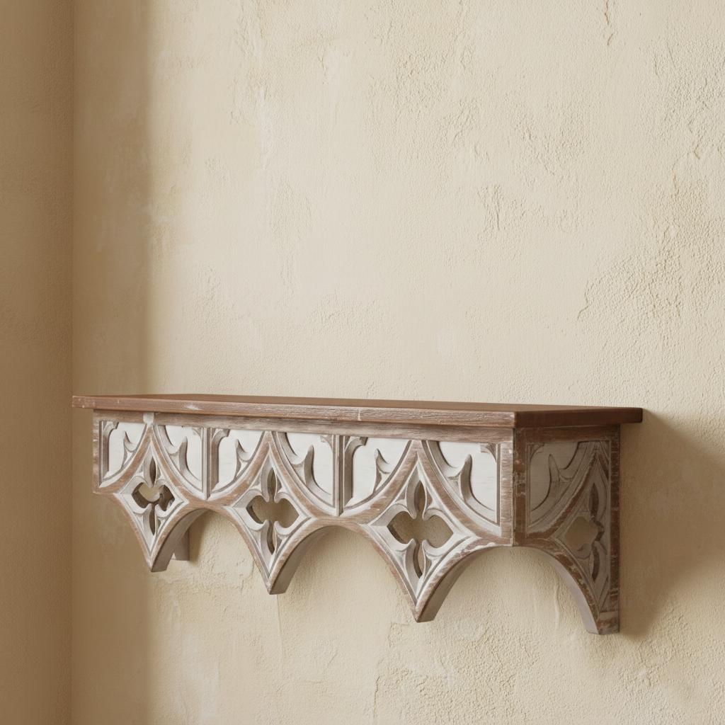 Wooden shelf for a home iconostasis, Orthodox Home Icon Stand, Prayer Corner Shelf