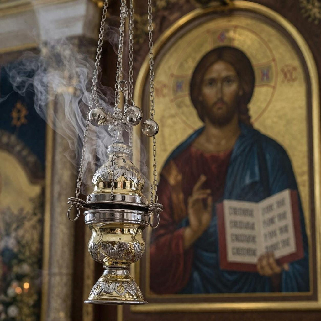 Orthodox Censer Incense Burner 7.3in Priest Thurible Church Decor