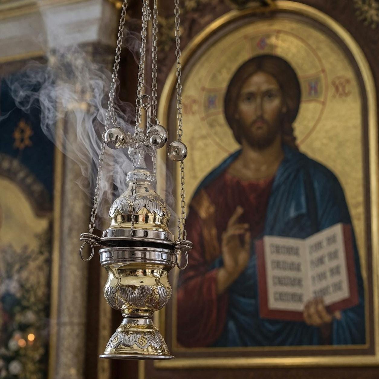 Orthodox Censer Incense Burner 7.3in Priest Thurible Church Decor