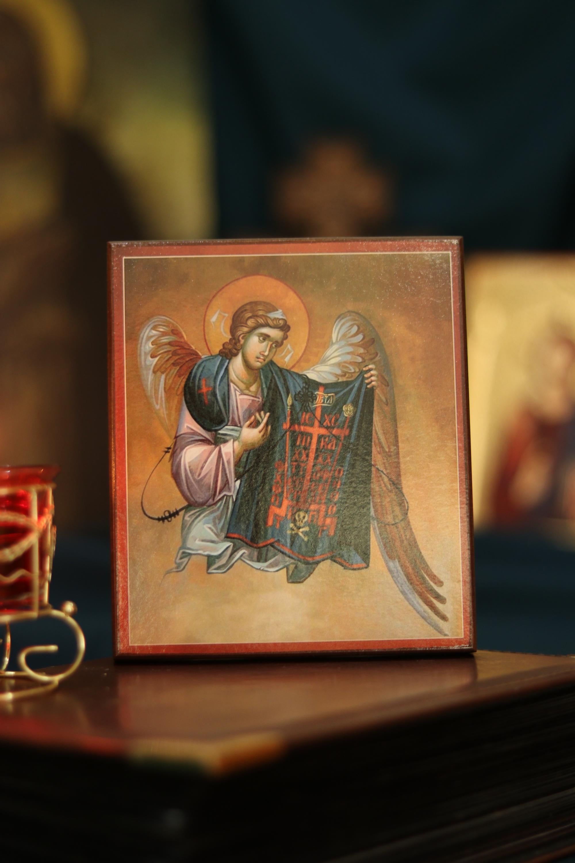 Wooden Icon Orthodox Icon , Guardian Angel, Christian