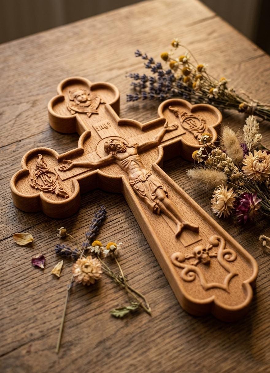 Wooden Crucifix 7.9–19.7 Inches, Church Cross, Wooden Cross, Jesus Christ Cross, Christian Cross, Orthodox Cross, Home Decor Cross