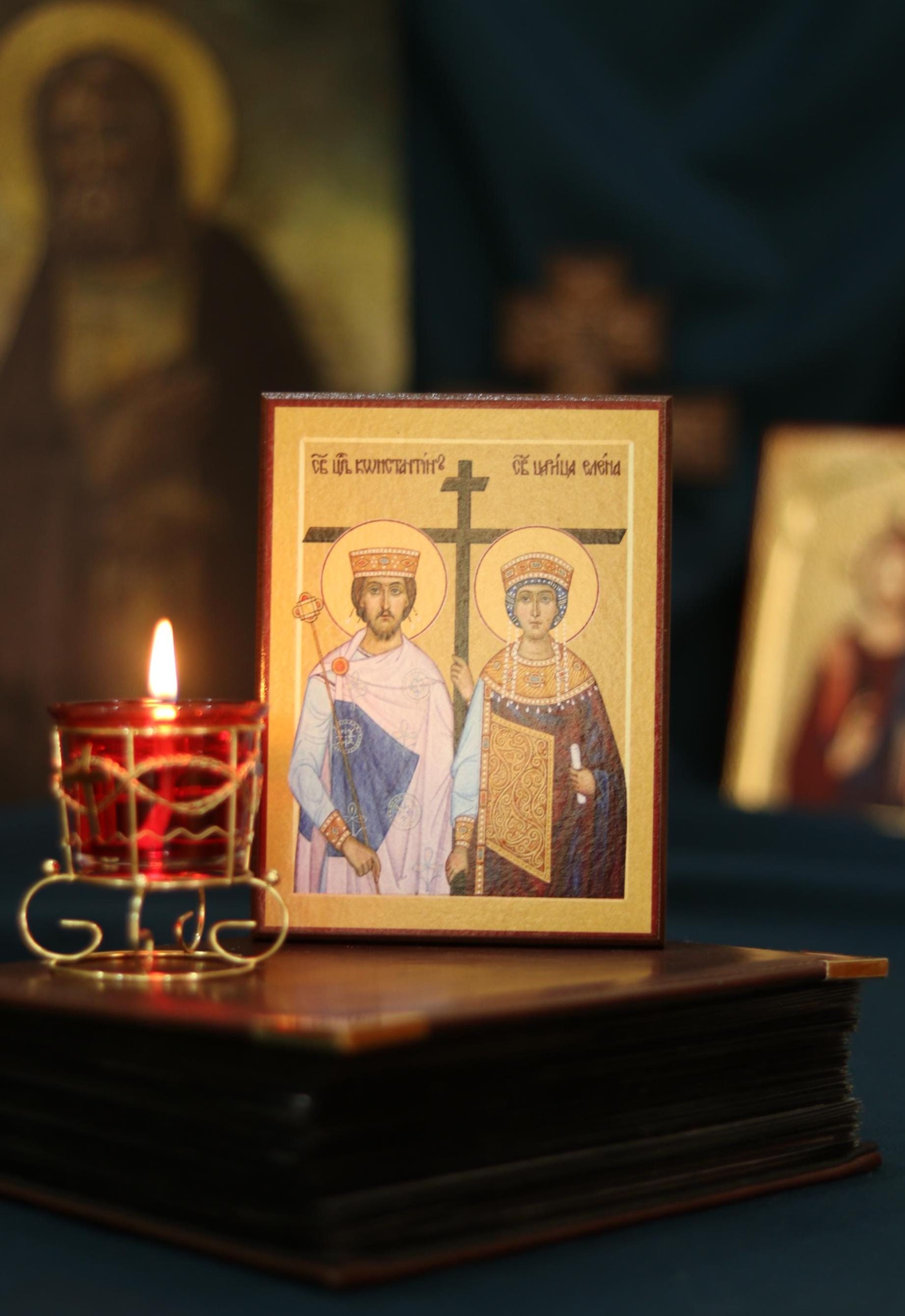 Orthodox Wooden Icon Virgin Mary Icon , Religious Decor, Christian Gift