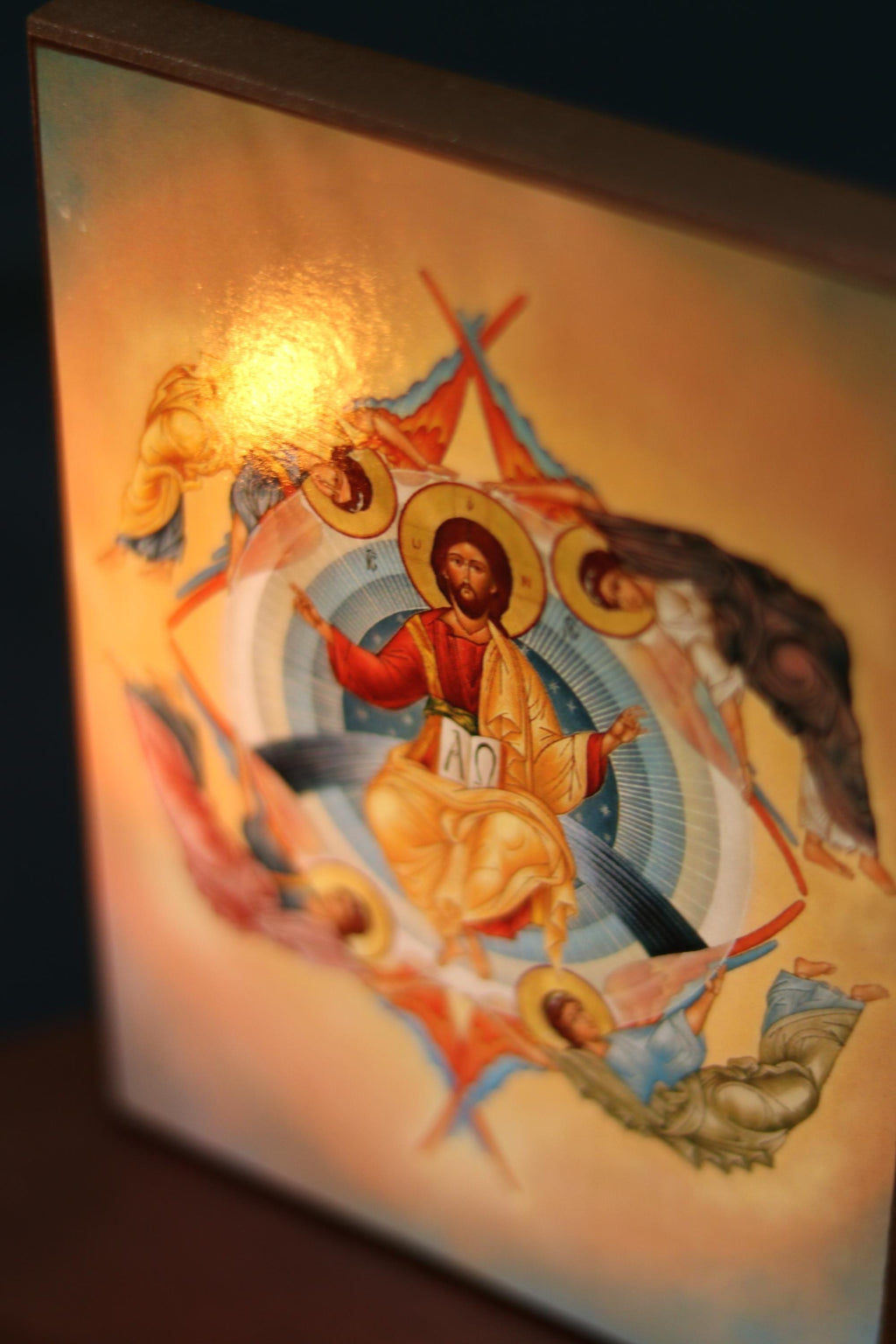 Wooden Orthodox Icon 6.3x4.7 in Christ in Majesty, The Lord Icon