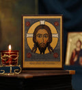 Holy Face of Jesus Christ Orthodox Wooden Icon Mandylion Christian Prayer